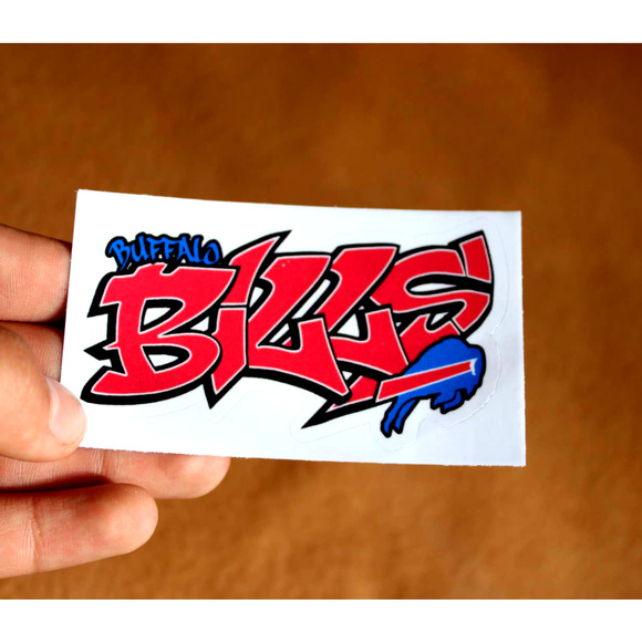 Bills Graffiti Water Resistant Sticker Decal 7x4 in and 3.5x2 in (pack of 3) - Picture 3 of 3